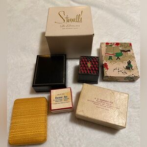 Bundle of vintage boxes pill boxes jewelry boxes ring boxes